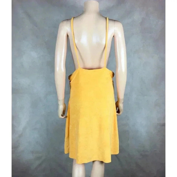 H&M Orange Terry Halter Beach Summer Dress LARGE - Picture 12 of 13